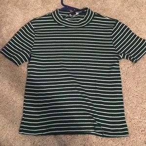 Forever 21 ribbed mock neck tee